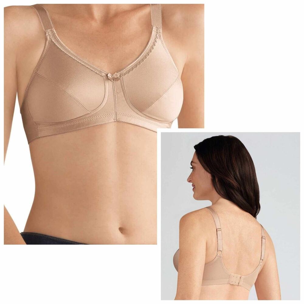 Amoena Rita SB 2004 Wire-Free Bra 40B + MaxTara Silicone Breast Forms Mastectomy